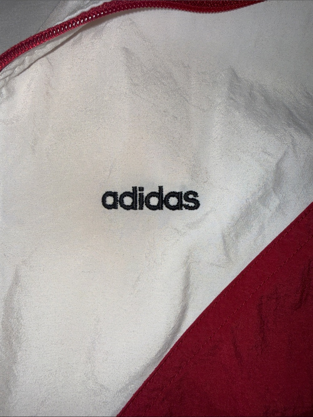 Vintage early 90’s adidas Red and White Windbreaker Jacket - Picture 4 of 7